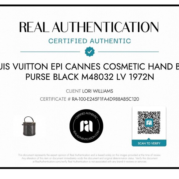 Authenticated 1995 Vintage Louis Vuitton Epi Cannes Cosmetic Hand Bag Purse Blac - Picture 2 of 11